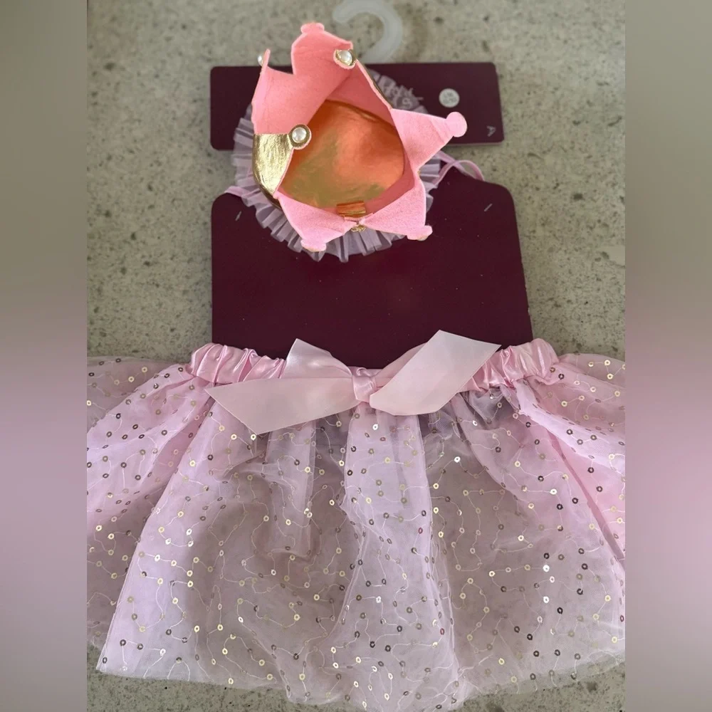 Ministry of Rascals Princess Dog Costume Pink Tutu Crown L/XL Pet Outfit